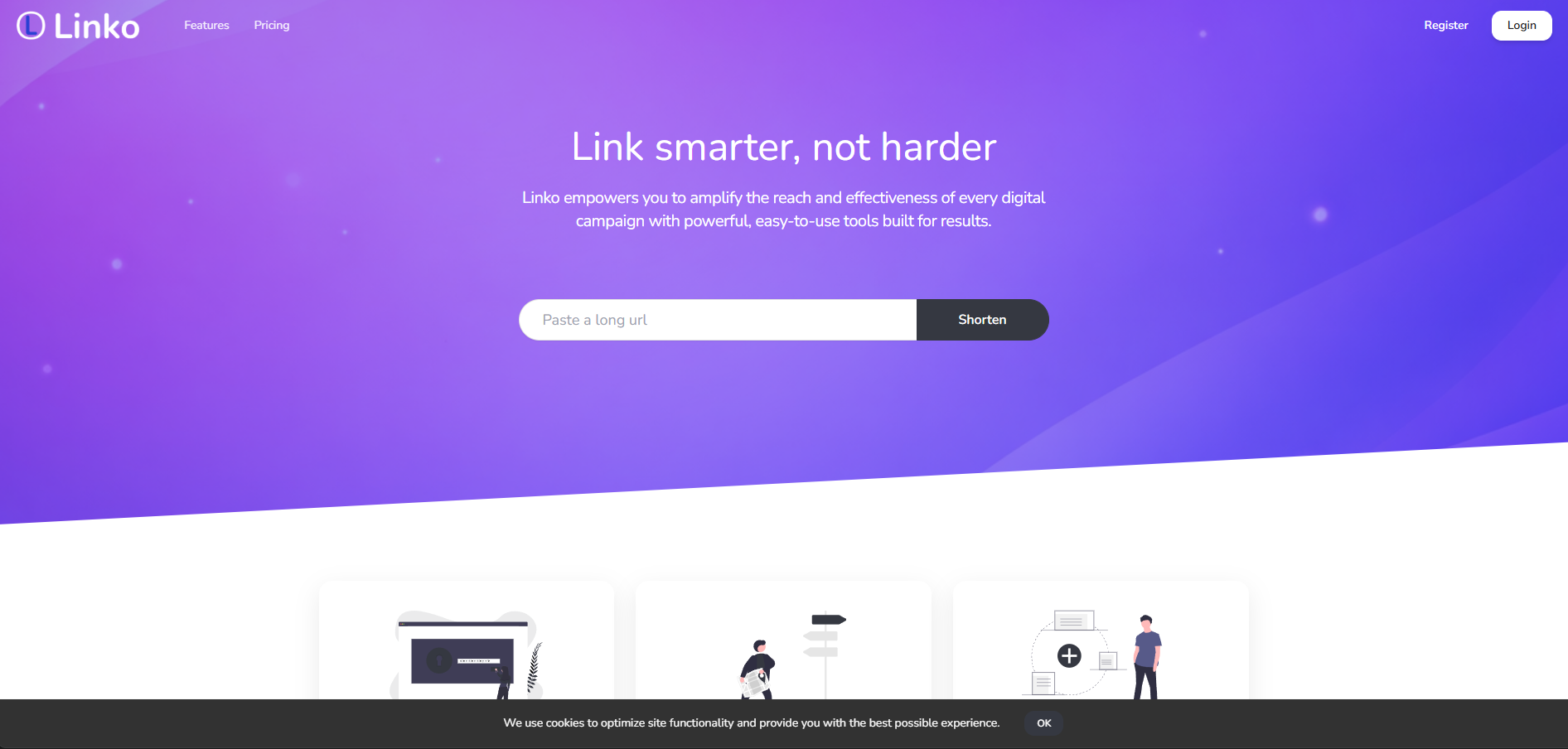 Linko.sh dashboard screenshot
